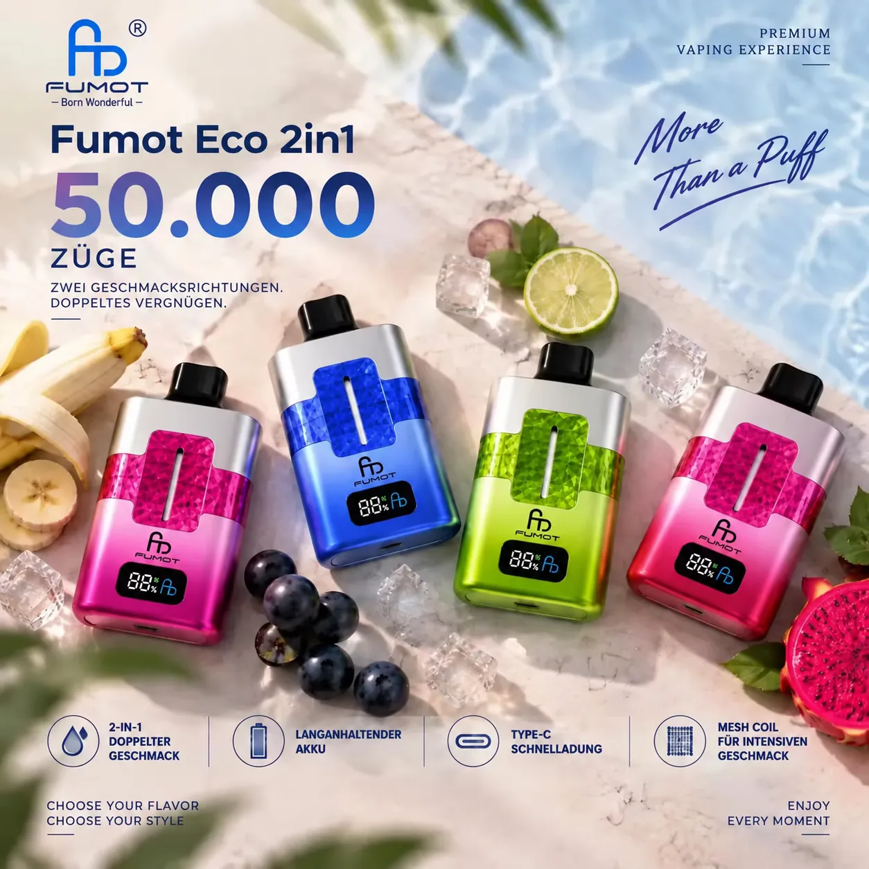 Fumot Eco 2in1 50.000(NIC 2%) vape device at JimoVape
