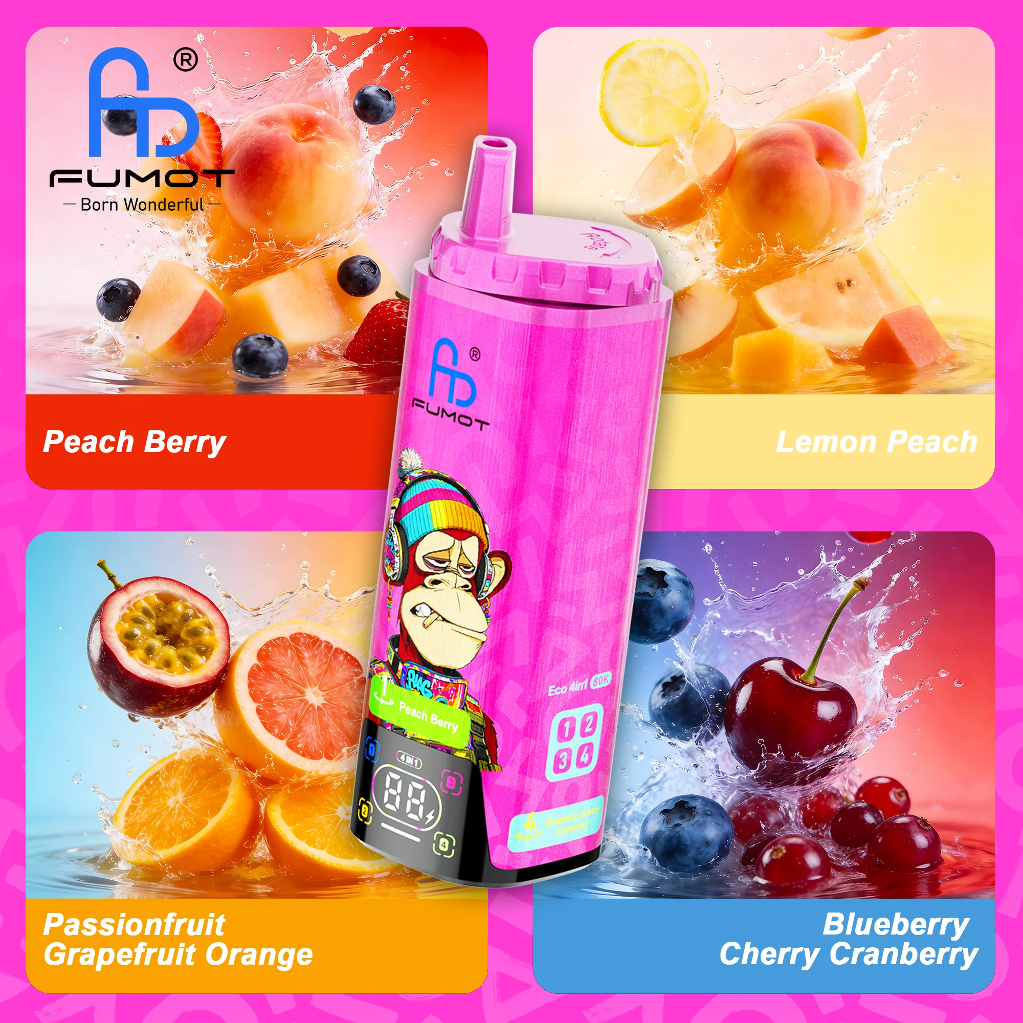 Fumot Eco 4-in-1 80.000 vape device at JimoVape